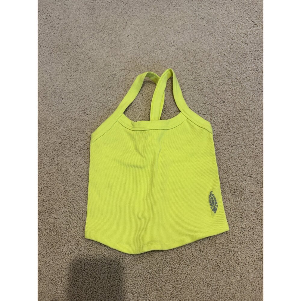 P.E Nation Racerback Cropped Tank - Size S - Neon Yellow